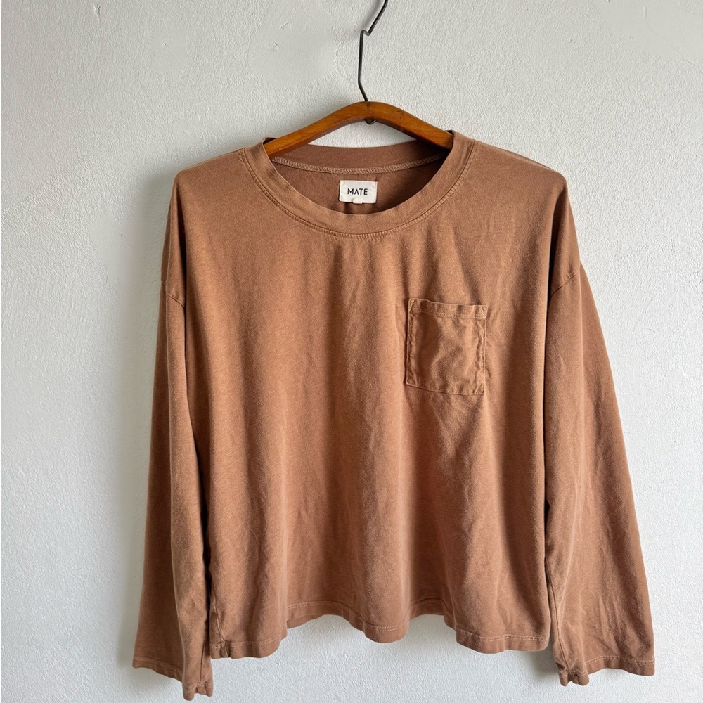 Mate Camel Brown Long Sleeve Shirt Women’s XL